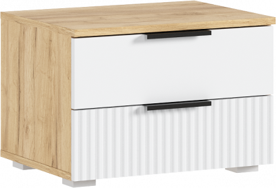 Марвэл Тумбы прикроватные 2шт, Дуб крафт/Браш вайт