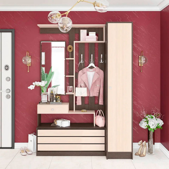 Ямайка Зеркало ЯПЗ-1 (440*935*20) венге/дуб молочный