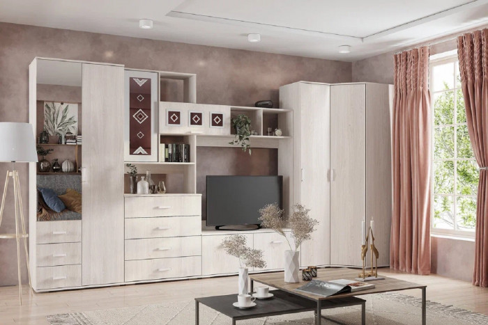 Шкаф-пенал Белла, ясень белый