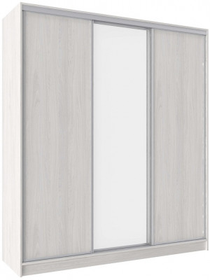 Шкаф-купе трехдверный с зеркалом 2000 Домашний Ясень Анкор светлый