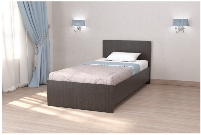 Кровать арт.032, низкий щиток, 90 (Бетон светлый)