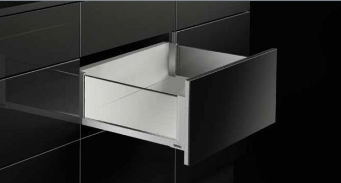 Выдвижной ящик со стеклянными стенками Titus Tekform slimline DW145 500 мм, стекло, антрацит арт. 655-7W50-187-00, 655-7W50-187-00