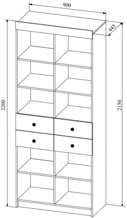 Модульная детская KI-KI композиция 4, Белый/Белое дерево