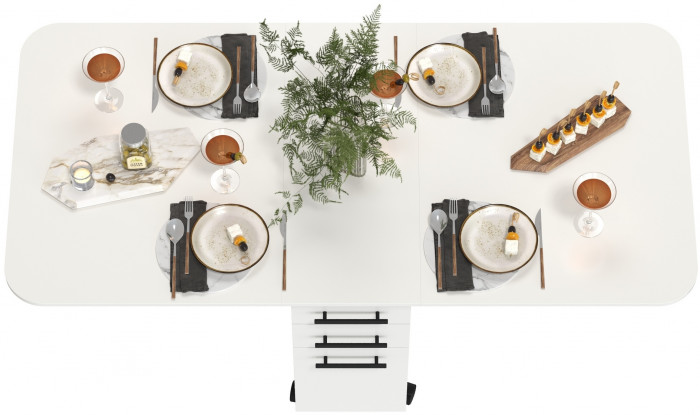 Стол-книжка с ящиками 1-6702бел, белый