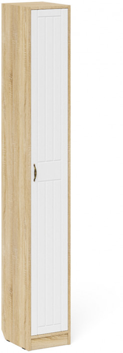 Прихожая П-6 Пенал 3 штуки, цвет дуб сонома/фасады МДФ белое дерево фрезеровка прованс, ШхГхВ 90х35х210 см., универсальная сборка