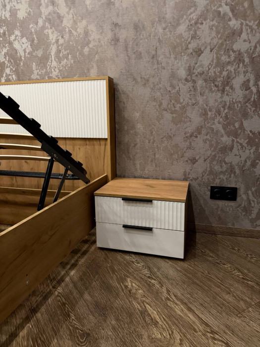 Марвэл Тумбы прикроватные 2шт, Дуб крафт/Браш графит