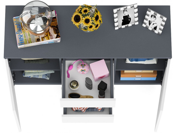 Мори Комод МК1200.3, графит/белый