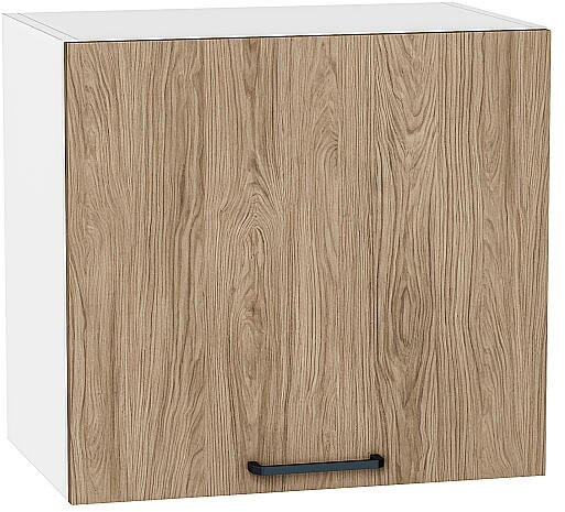Кухонный гарнитур угловой Флэт-04, МДФ, 100×250 см, Белый/Коричневый дуб/Натуральный дуб (Антарес)