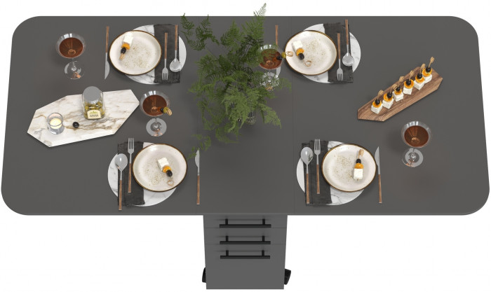 Стол-книжка с ящиками 1-6702граф, графит