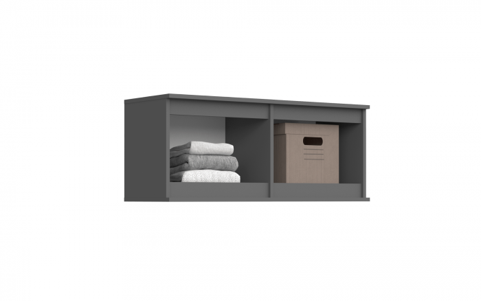 Челси Полка навесная (Антресоль малая) (Графит, Графит)