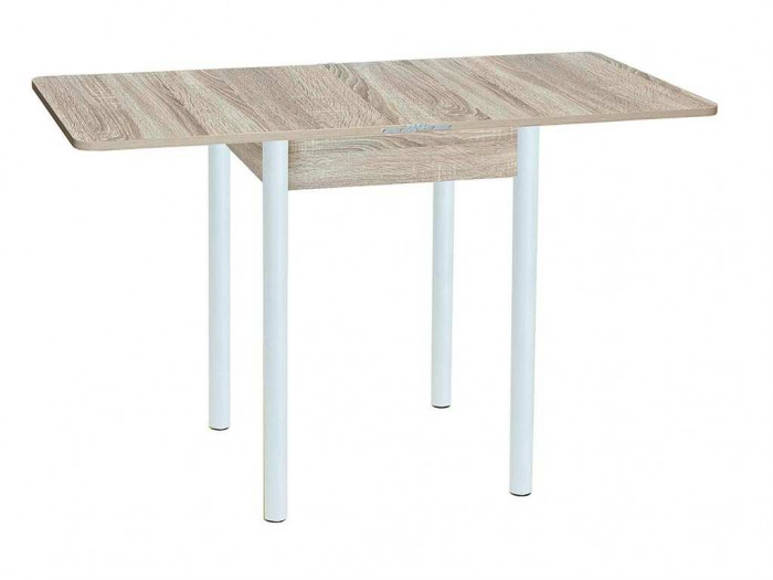 Эко 60х60 стол обеденный раскладной / Дуб сонома/белый