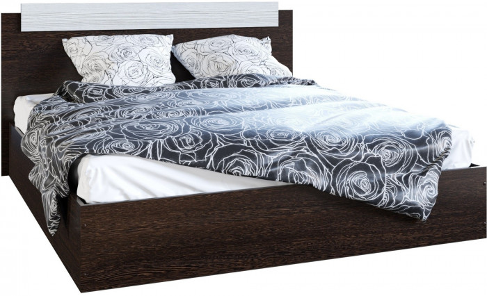 Эко Кровать 1600 (Вотан / Белый гладкий)