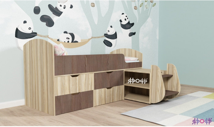 Кровать-чердак Малыш 7 (Винтерберг/Ирис)