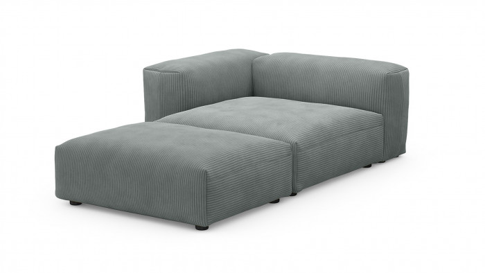 Оттоманка Фиджи Cilium Steel 137*221*62 см, Серый Вельвет Нераскладной Фиеста