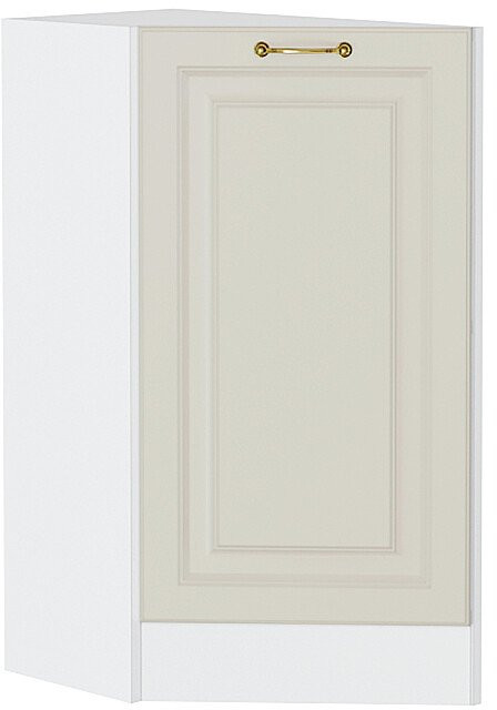 Кухонный гарнитур угловой Ницца-03, МДФ/Стекло, 189×240 см, Белый/Агат (Мрамор черный)