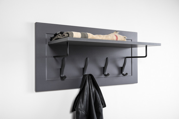 Остин 16.221 Комод + 15.12 Вешалка, серый графит/дуб крафт золотой