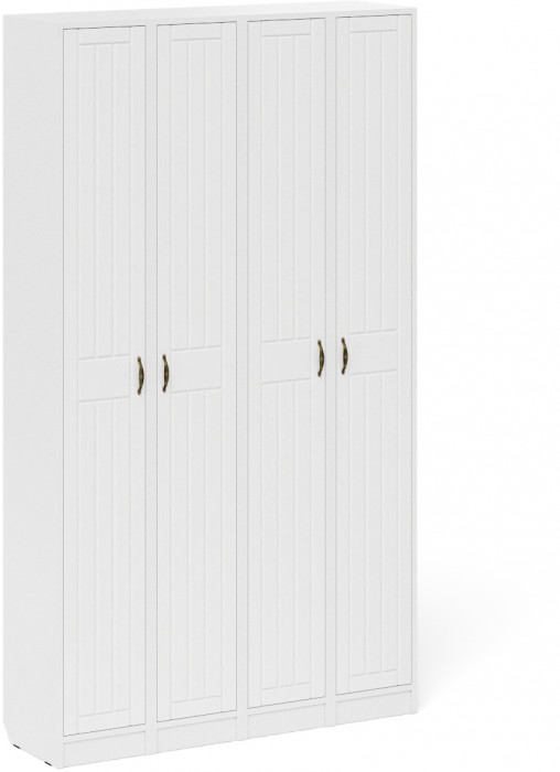 Прихожая П-6 Пенал 4 штуки, цвет белая шагрень/фасады МДФ белое дерево фрезеровка прованс, ШхГхВ 60х35х210 см., универсальная сборка