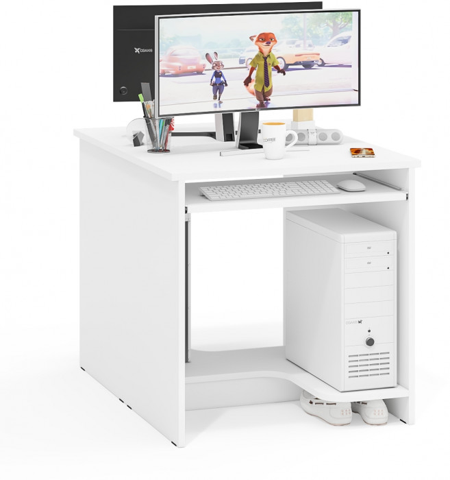 Два стола компьютерных С-МД-СК11-1, белый шагрень