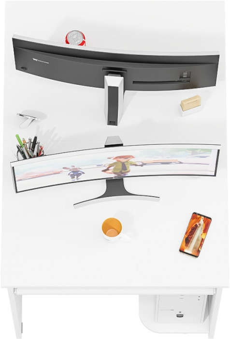 Два стола компьютерных С-МД-СК11-1, белый шагрень