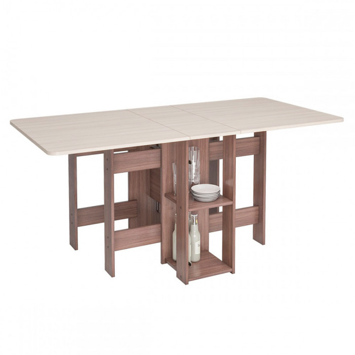 стол-книжка с баром СТК-002 ясень шимо темный/ясень шимо светлый