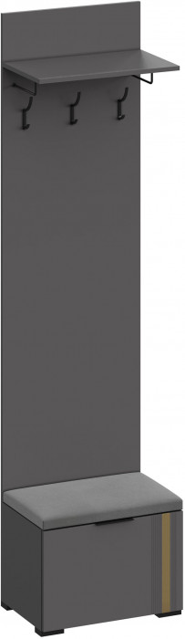 Модульная Прихожая Эмэ, набор №2, Графит/Графит золото, Simple 27