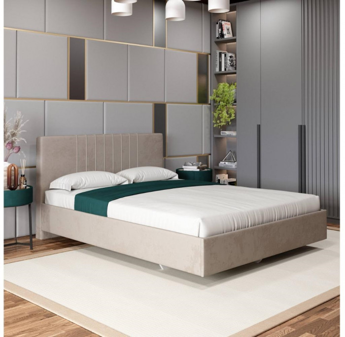 Кровать с латами Соло 140*200, Бежевый
