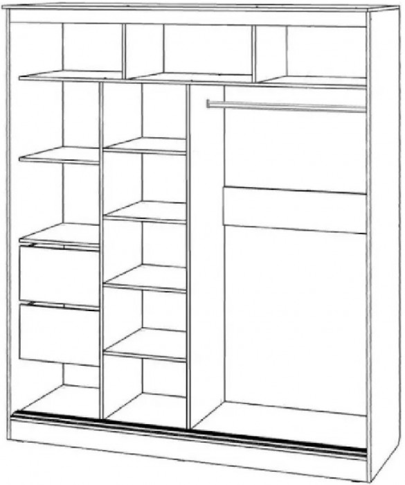 Шкаф-купе Элегант 3 2000 (Венге)
