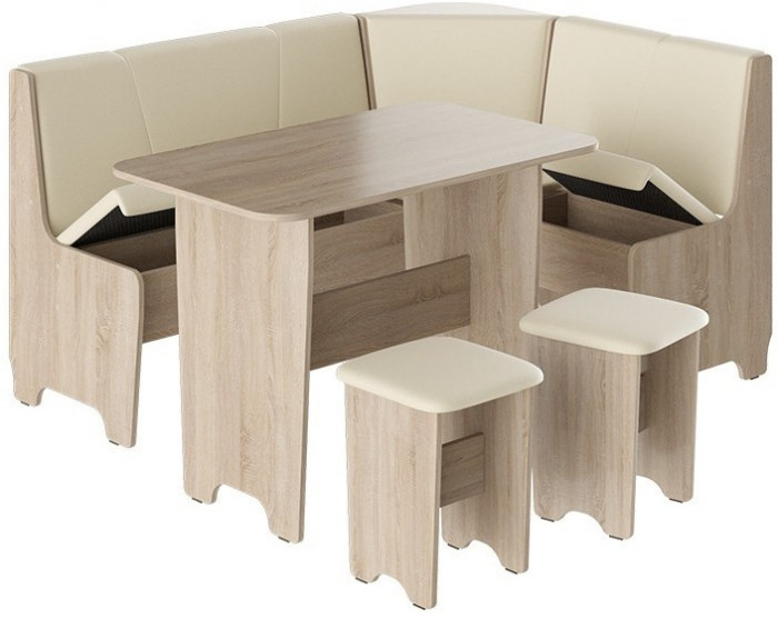 Техас Кухонный уголок Исп.1 (Венге/Экокожа бежевая)