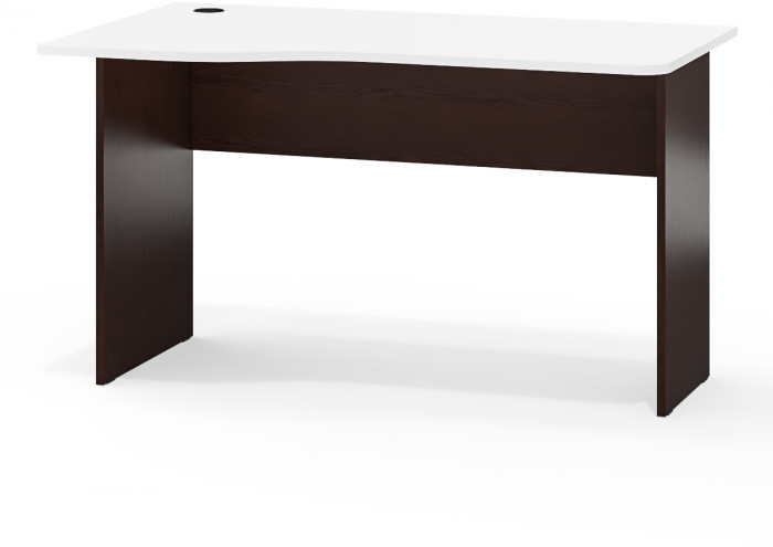 Стол письменный С-МД-1-04, цвет венге/белый шагрень, ШхГхВ 130х75х74 см., универсальная сборка