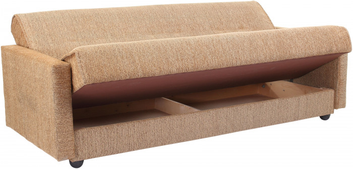 Раскладной диван-кровать, прямой, книжка, цвет бежевый, Милан 120