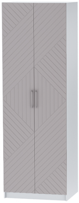 Шкаф двухдверный №1 "Иннэс-7" - Белый/Грэй софт