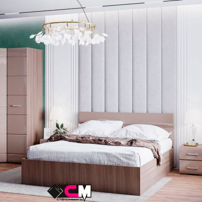 Вегас Кровать 1,4 1452х900х2032 венге/белый глянец