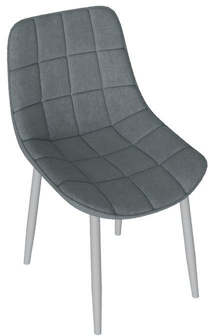 BOSTON Стул (Белый муар/Велюр V006 бирюзовый)