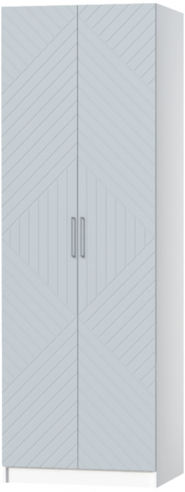 Шкаф двухдверный №1 "Иннэс-7" - Белый/Монблан Р-856