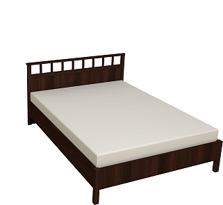Кровать с ортопедическим основанием (дерево) Sherlock 47 Люкс 160х200, орех