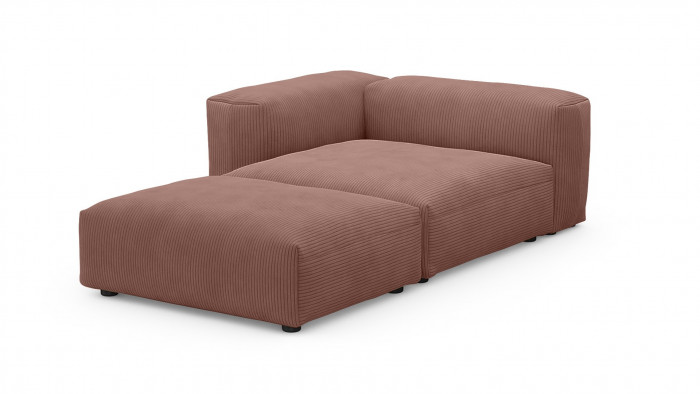 Оттоманка Фиджи Cilium Coral 137*221*62 см, Розовый Вельвет Нераскладной Фиеста