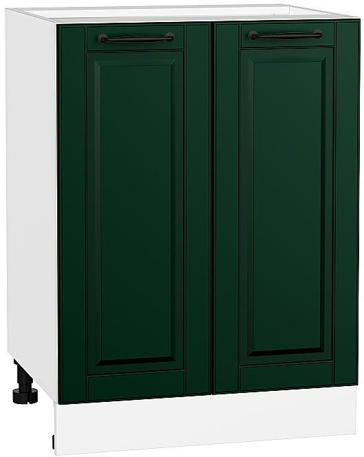 Кухонный гарнитур угловой Дублин-02, МДФ, 220×240 см, Белый/Особый Белый/Особый зеленый (Кварц белый)