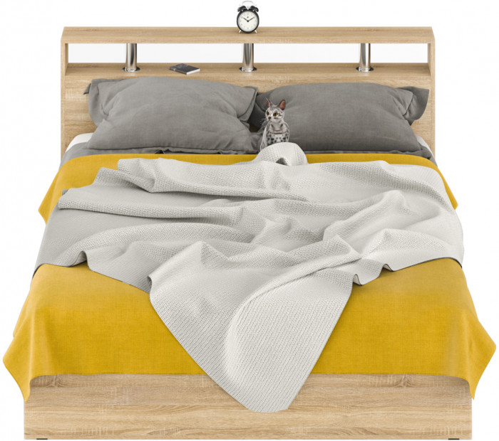 Камелия Кровать 1600, дуб сонома