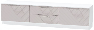 Тумба-4 под ТВ напольная "Иннэс-7", Белый/Грэй софт