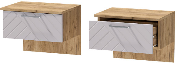 Тумба приставная "Иннэс-7", Крафт золотой/Грэй софт