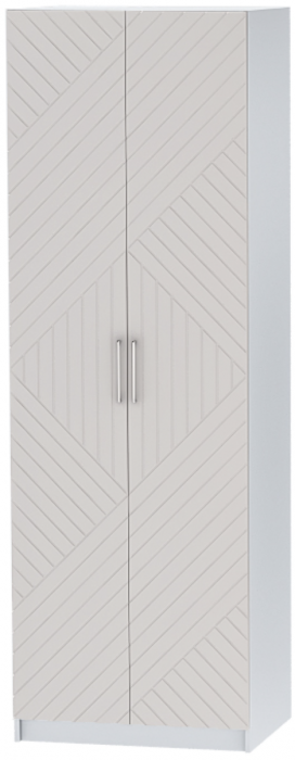 Шкаф двухдверный №1 "Иннэс-7" - Белый/Тирамису матовый
