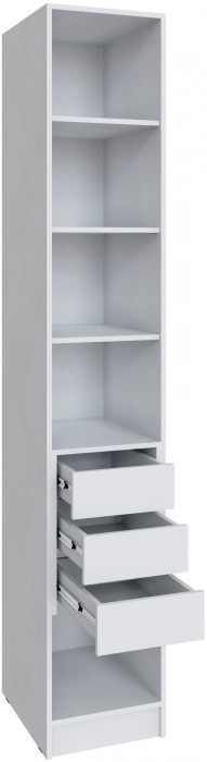 Шкаф-пенал Мадрид (0,4) с 3 ящ. внутри, Белый