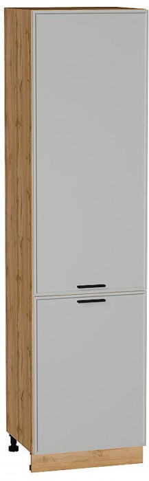 Кухонный гарнитур Фрейм-06, МДФ, 340 см, Вотан/Серый шелк (Мрамор горный)