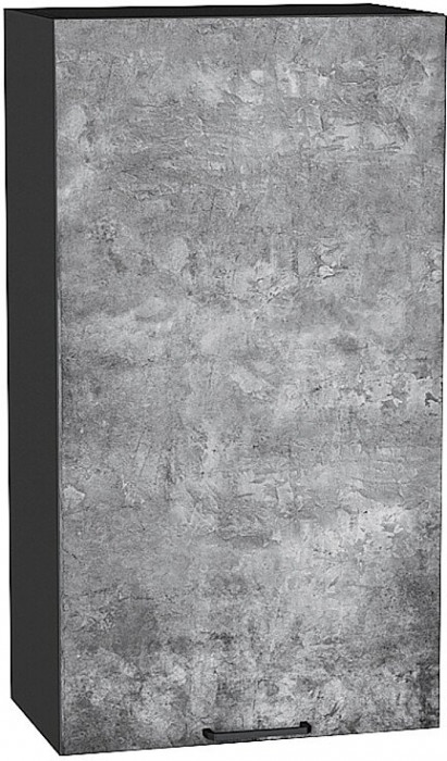 Кухонный гарнитур угловой Флэт-05, ЛДСП, 400×100 см, Графит/Камень, стеклополки (Дуб табак)