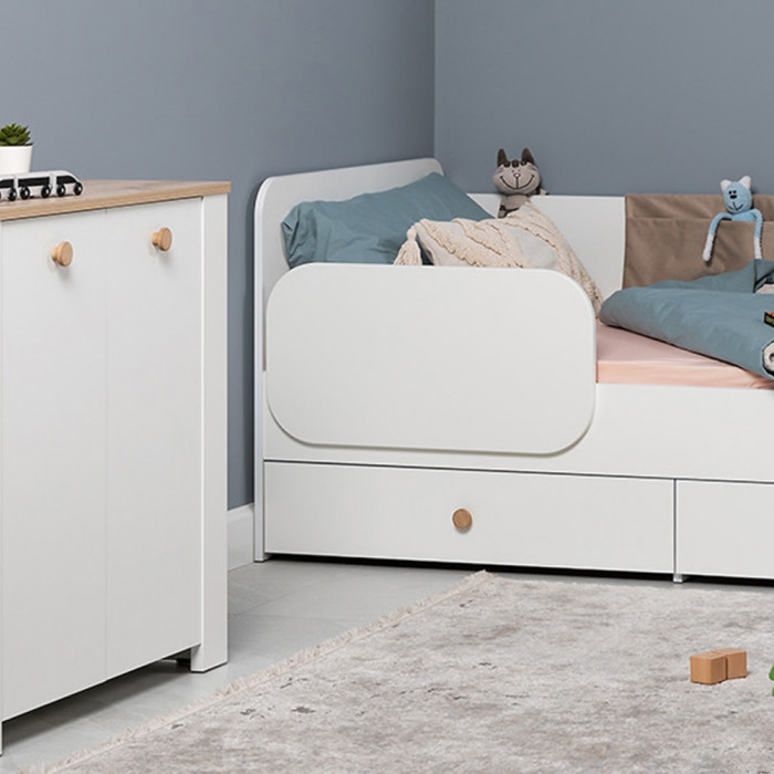 Джастин 17.51 Бортик универсальный, цвет белый шагрень, ШхГхВ 64х1,6х33 см.