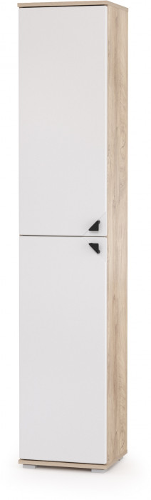 КР100 Бостон № 50, цвет дуб эндгрейн элегантный/фасады МДФ милк рикамо софт, 13.154+13.154+13.154+13.154+13.154, ШхГхВ 193х35,1х194,4 см., ун. сборка