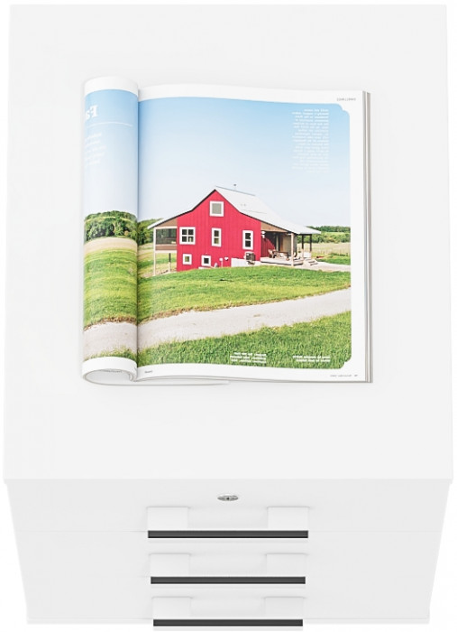 Тумба выкатная С-МД-3-02, цвет белый шагрень, ШхГхВ 40х45х59 см.