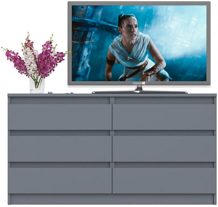 Мори Комод МК1380.6, цвет графит, ШхГхВ 138х41х73 см.