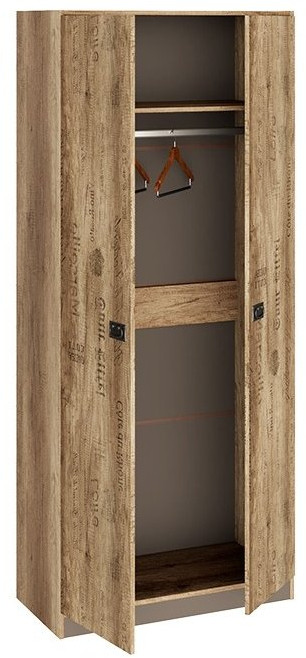 Пилигрим ТД-276.07.22 Шкаф для одежды (Дуб Каньон светлый, Фон серый)