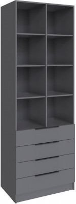 Стеллаж Мадрид (0,8) с 4 ящ., Графит серый